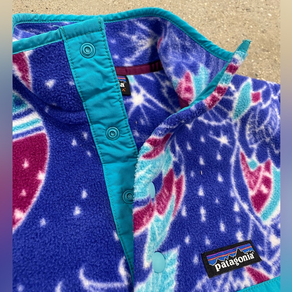 Rare Patagonia Synchilla Owl Harvest Moon pullover fleece adult size Small - Picture 6 of 12